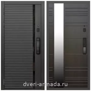 Входные двери 2050 мм, Умная входная смарт-дверь Армада Каскад BLACK МДФ 10 мм Kaadas K9 / МДФ 16 мм ФЛЗ-Сити Венге