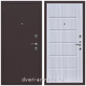 Двери со склада, Дверь входная Армада Комфорт Антик медь / МДФ 10 мм ФЛ-102 Сандал белый